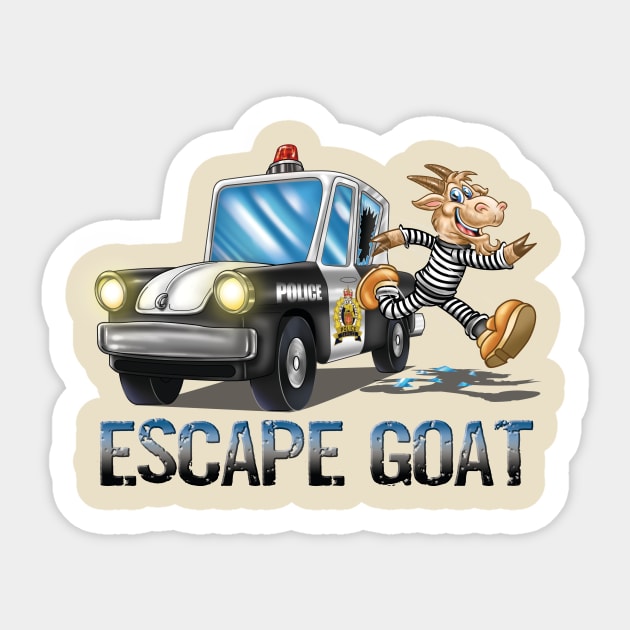 Escape Goat Sticker by Pigeon585